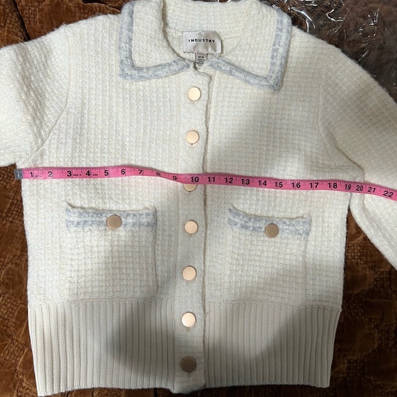 INDUSTRY Ivory Cardigan/Jacket M - Picture 6 of 7